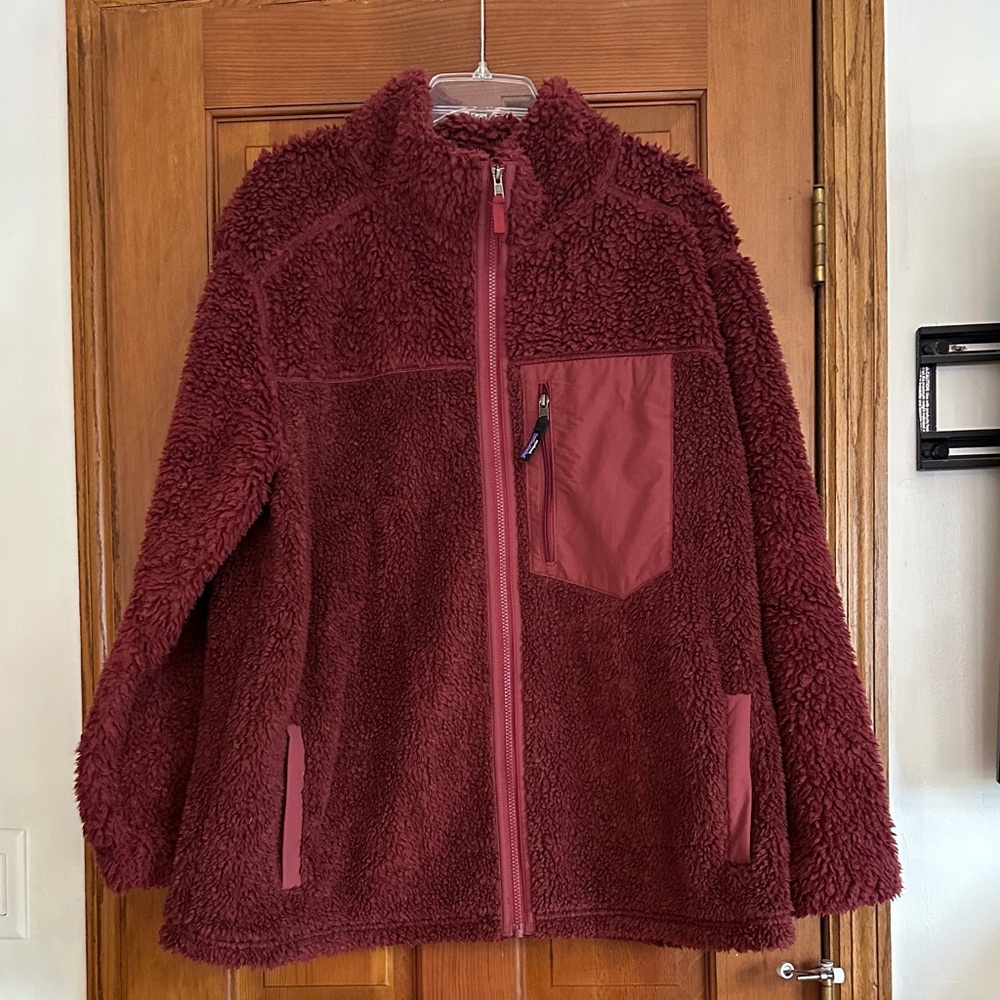 Cozy Burgundy Sherpa Jacket